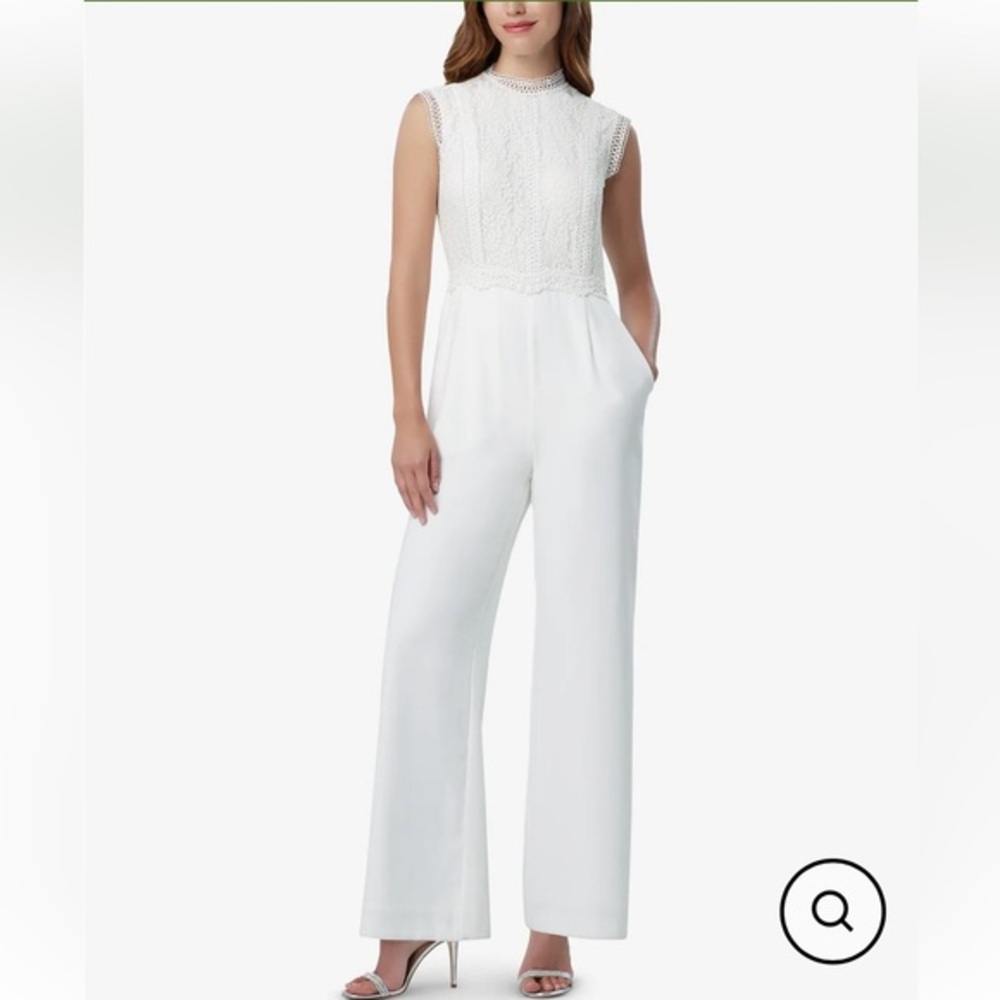 TAHARI ASL LACE WIDE-LEG JUMPSUIT NWT SIZE 8